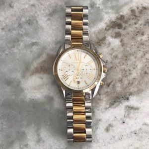 Michael Kors women’s silver & gold Bradshaw watch